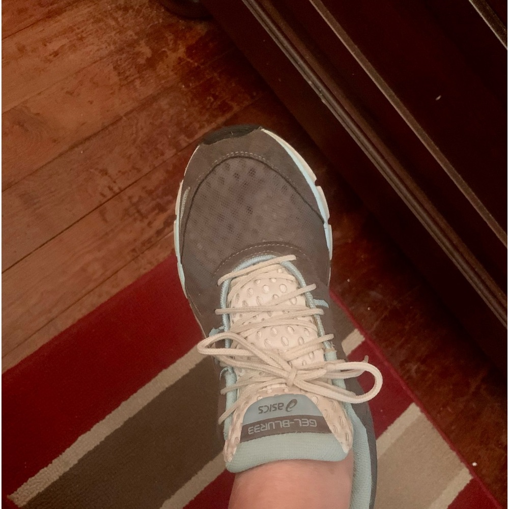 Gray with light blue